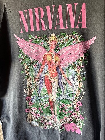xs Beden gri Renk Nirvana tshirt