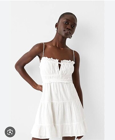 m Beden Bershka rustik mini elbise