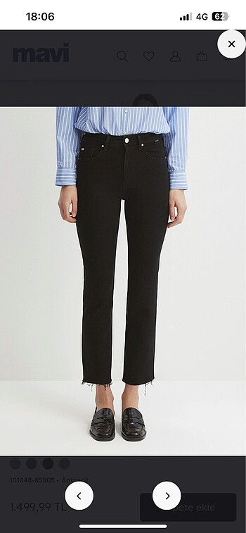 m Beden siyah Renk Mavi Jeans Viola Slim Jean