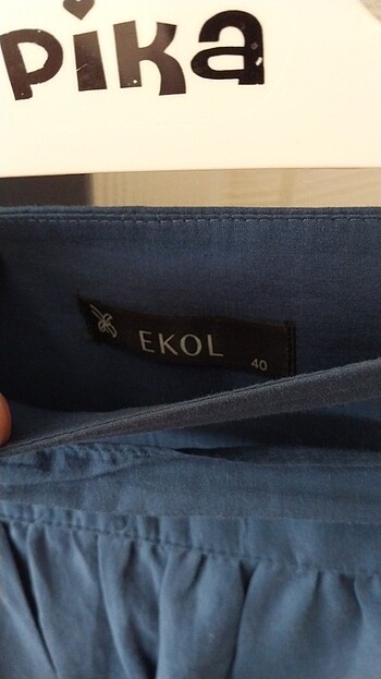 Lacivert yazlık etekleri güpürlü etek - Görsel 3