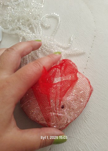 kristak cam beyaz boncuk ,boru kısa boncuk .Takı malzeme - Görsel 2