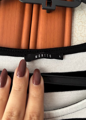 Çizgili Siyah Kadın Elbise - Görsel 4