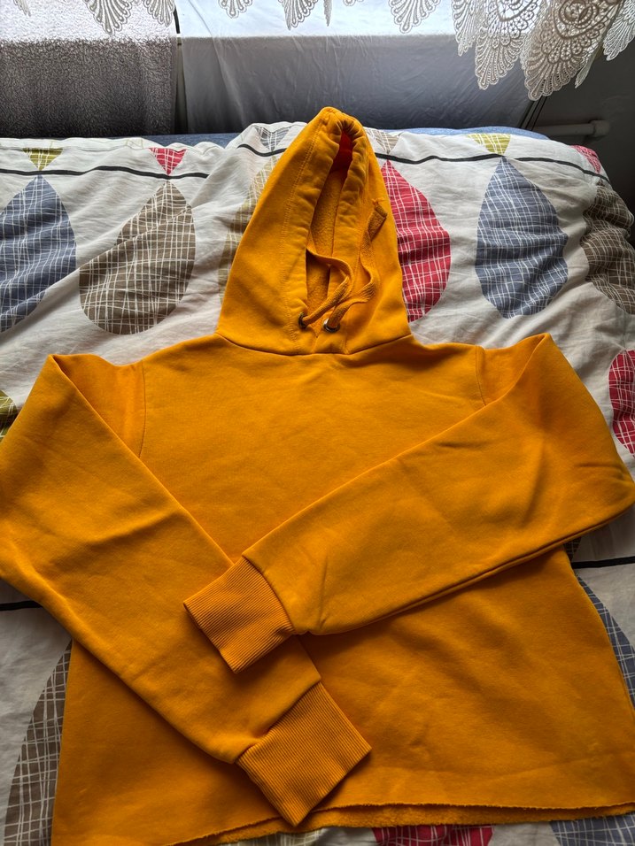 Addax Sarı Kapüşonlu Sweatshirt - Görsel 2