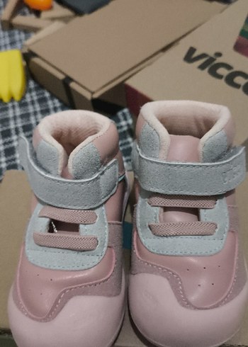 Kız Bebek İlk Adım Ayakkabısı Pembe Cırtlı - Görsel 3