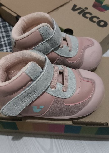 Kız Bebek İlk Adım Ayakkabısı Pembe Cırtlı - Görsel 2