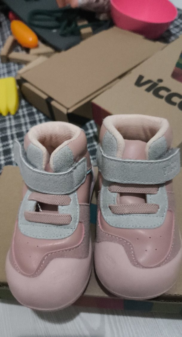 Kız Bebek İlk Adım Ayakkabısı Pembe Cırtlı - Görsel 3