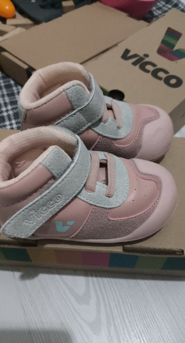 Kız Bebek İlk Adım Ayakkabısı Pembe Cırtlı - Görsel 2