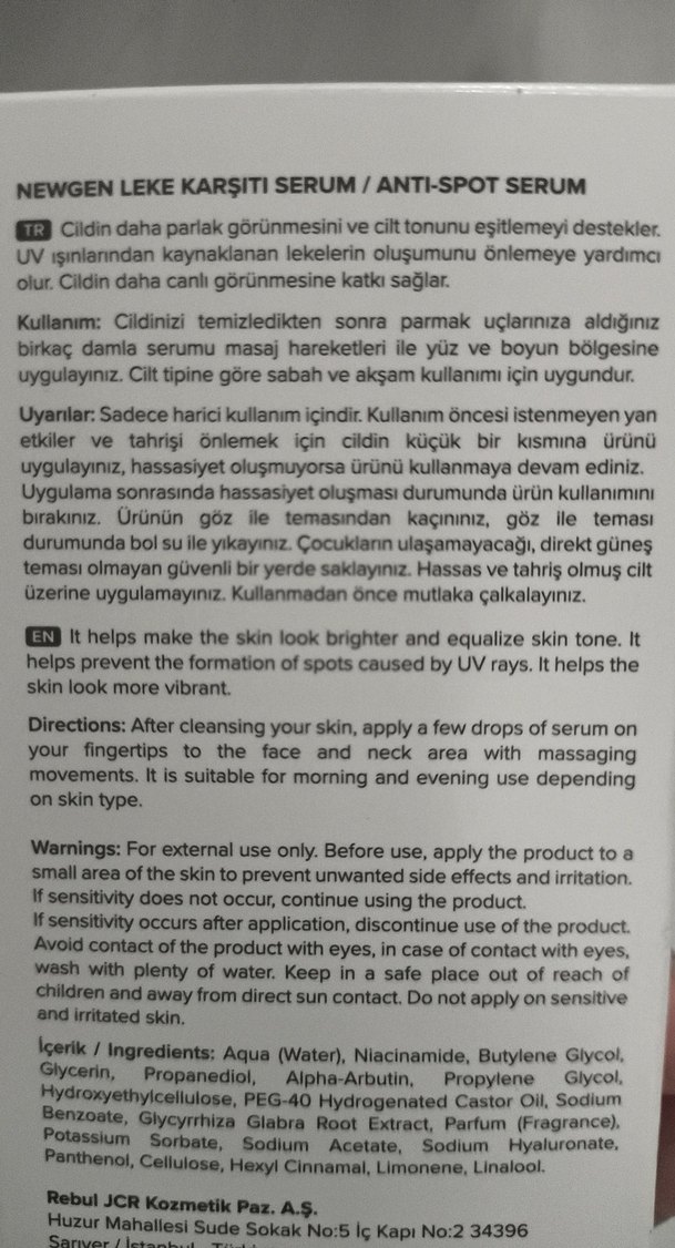 Newgen with arbutin niacinamide - Görsel 2