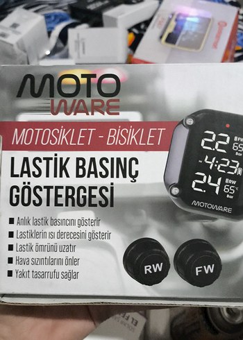 MotoWare Lastik Basınç Göstergesi Siyah - Görsel 2