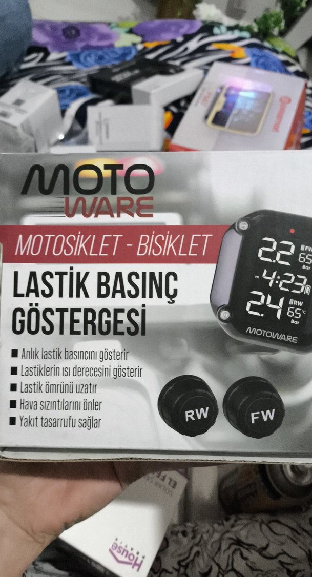 MotoWare Lastik Basınç Göstergesi Siyah - Görsel 2
