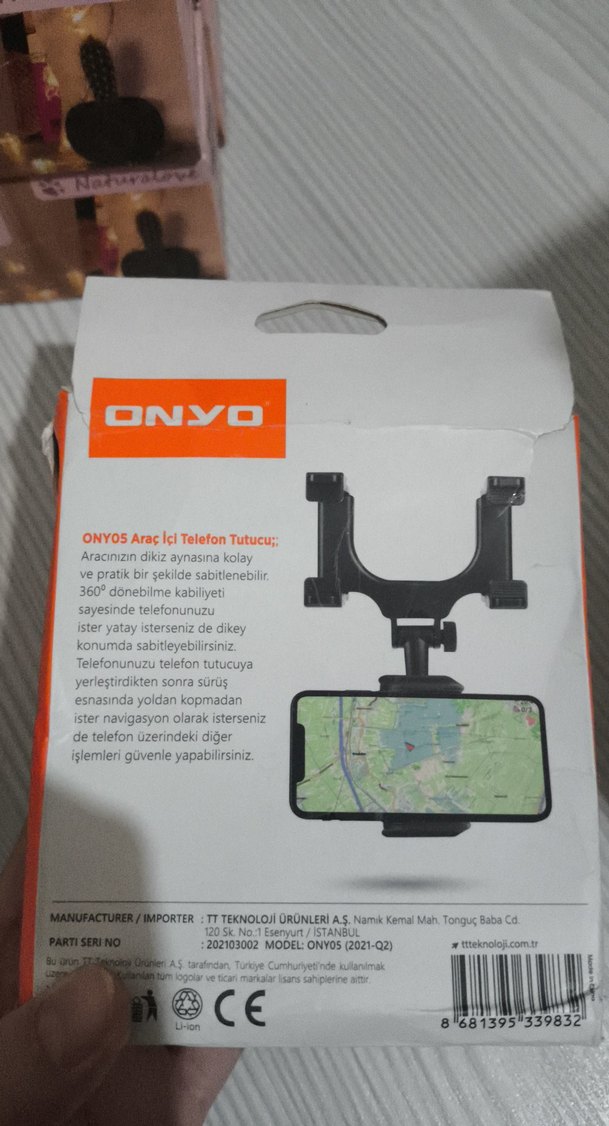 ONY0 Spider Araç İçi Telefon Tutucu Siyah - Görsel 3