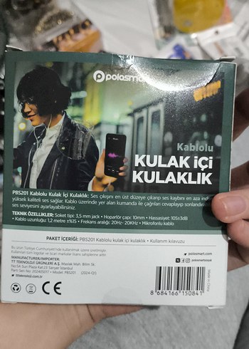 Polosmart Kablolu Beyaz Kulak İçi Kulaklık - Görsel 3