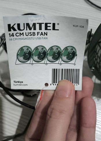 Yeşil Mini Masaüstü Vantilatör - Görsel 2