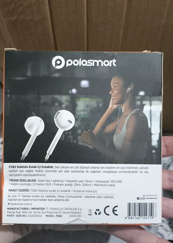 Ppolosmart FS82 Kablolu Kulak İçi Kulaklık Beyaz - Görsel 3