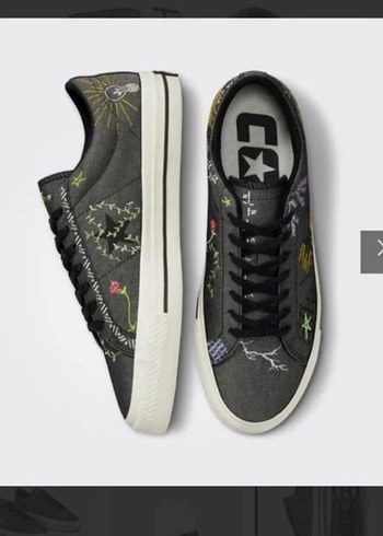 Converse Gri nakışlı Kadın Spor Ayakkabı