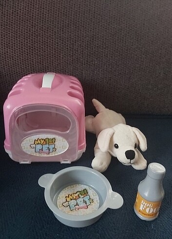 Taşıma çantalı ilk evcil hayvanım köpeğim ve mama seti 