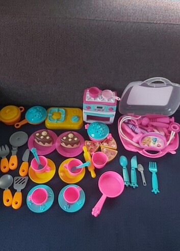 Diğer Yemek pasta firin mutfak seti ve barbie doktor seti