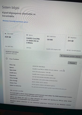 Casper intercore i5 23.8 monitör Bilgisayar - Görsel 8