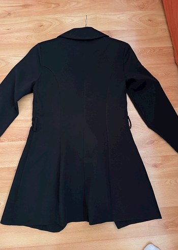Siyah Kadın Ofis Blazeri Notch Yaka - Görsel 5