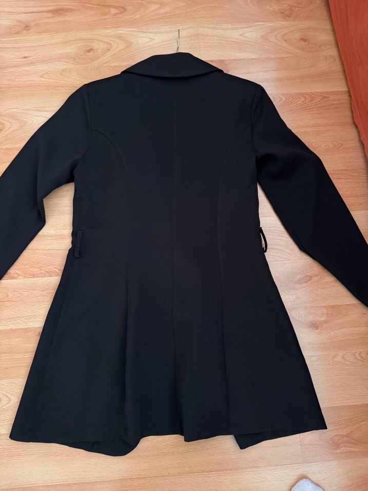 Siyah Kadın Ofis Blazeri Notch Yaka - Görsel 5