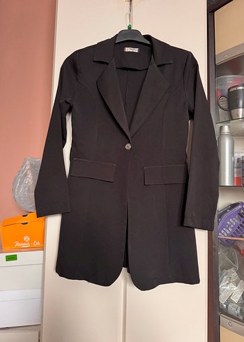 Siyah Kadın Uzun Kol Ofis Blazeri - Görsel 2