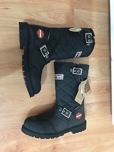 Harley davidson uzun çocuk botu deri - Görsel 2