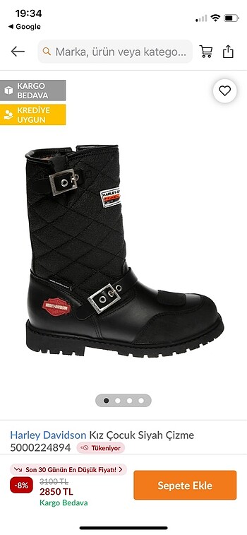 Harley davidson uzun çocuk botu deri - Görsel 9