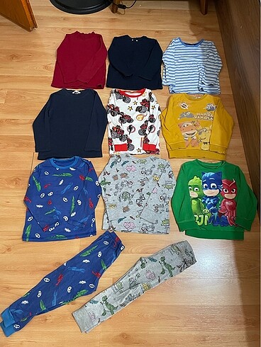 Çocuk pijama badi uzunkol tişört