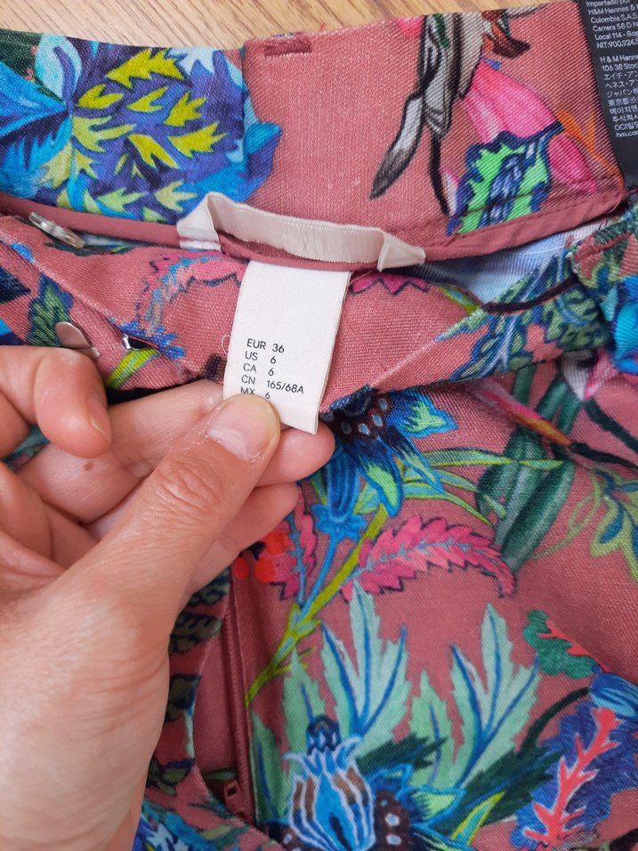 Bohem Desenli Düğmeli Kadın Kumaş Pantolon - Görsel 2