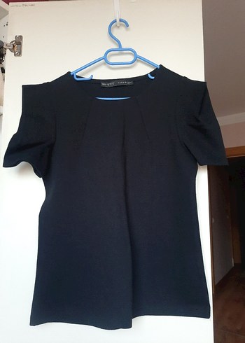 Zara Kadın Siyah Kısa Kollu Basic Tişört