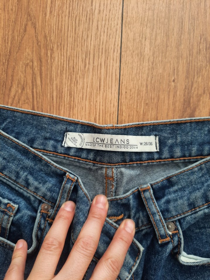 Kadın Gri Mavi Denim Bol Kesim Midi Jean - Görsel 2