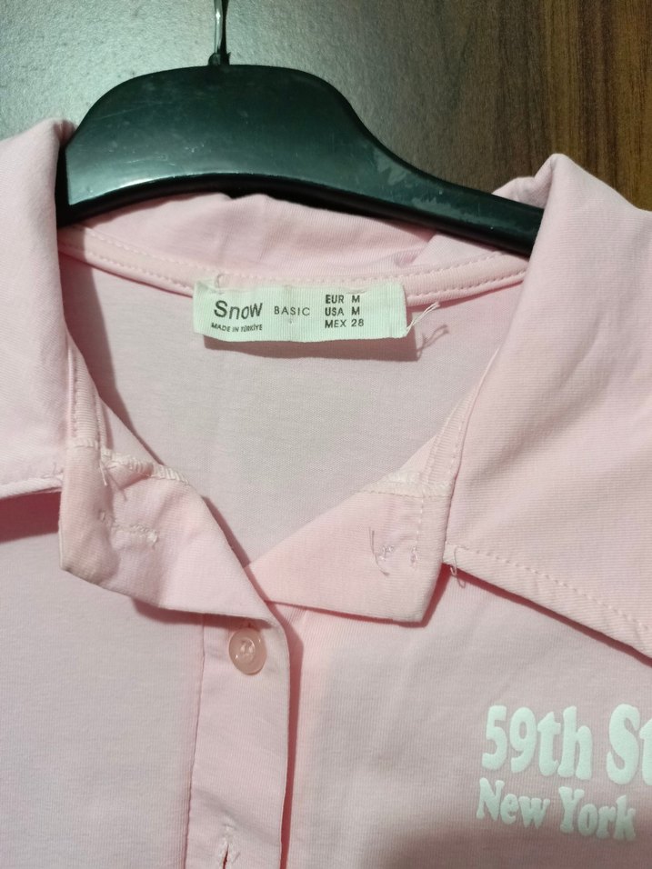 Pembe Kısa Kollu Polo Tişört - Görsel 2