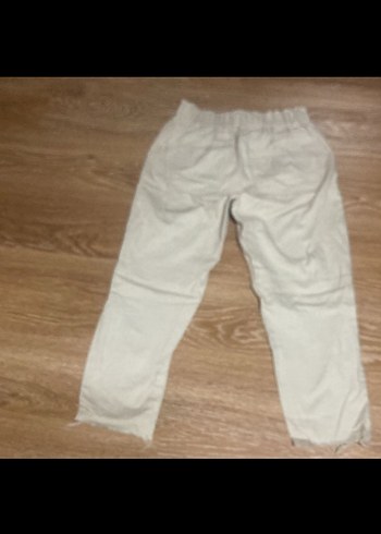 Diğer Bej Mini kot Bol Kesim Kadın Pantolon