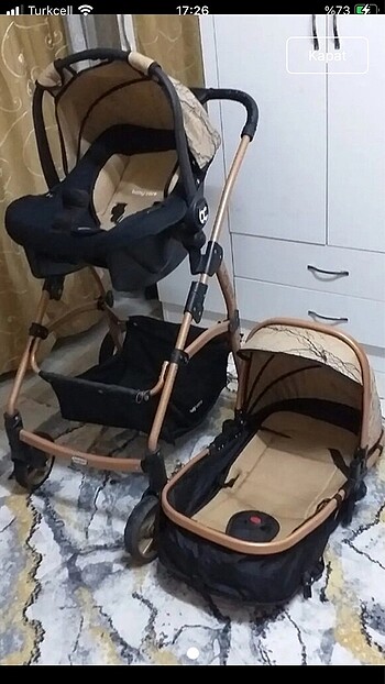 3 parça bebek arabası