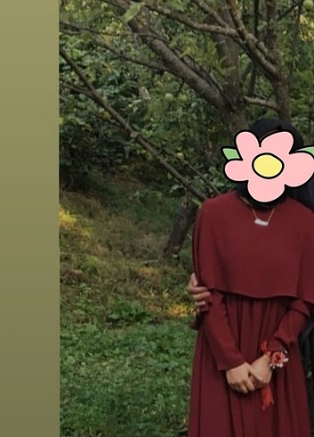 m Beden bordo Renk Elbise