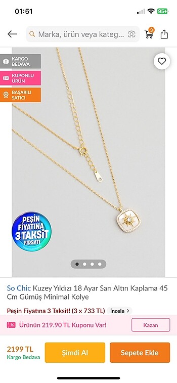 so chic kolye kuzey yildizi - Görsel 8