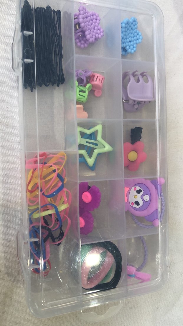 Renkli Lastikli Saç Tokası ve Klips Seti - Görsel 4