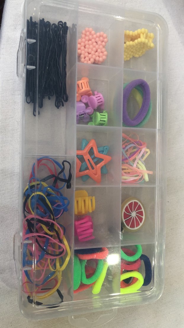 Renkli Lastikli Saç Tokası ve Klips Seti - Görsel 3