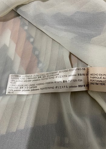 m Beden çeşitli Renk Massimo dutti Desenli Piliseli Uzun Elbise