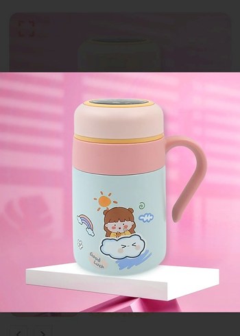 Pastel Pembe Çocuk Termos Bardak