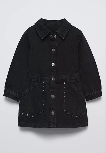 Aplikeli denim elbise 3 yaş