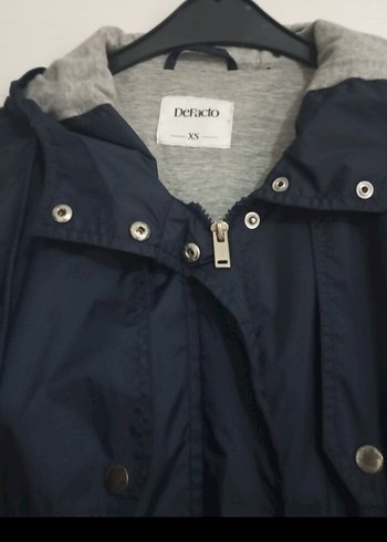 Düğmeli Lacivert Midi Street Style Kadın Ceket - Görsel 9