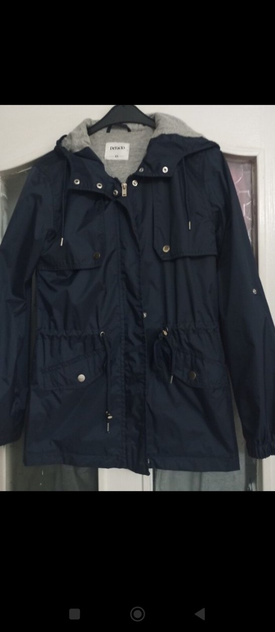 Düğmeli Lacivert Midi Street Style Kadın Ceket - Görsel 5