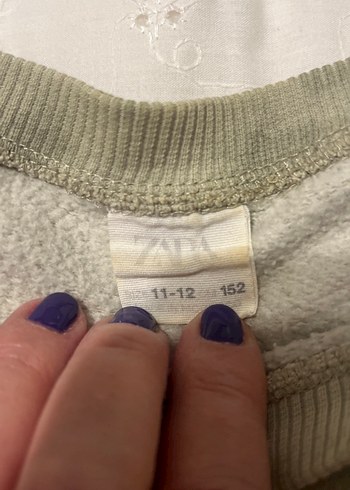 Gri Batik Desenli Kadın Sweatshirt - Görsel 2