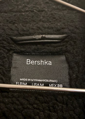 Siyah Kadın Deri Biker Ceket Kürklü - Görsel 2