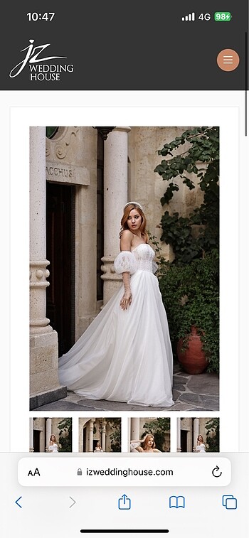 36 Beden beyaz Renk iz wedding incili gelinlik