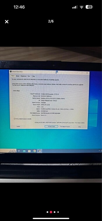 Toshiba Temiz laptop