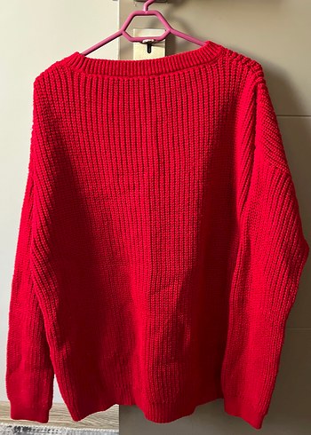 Kırmızı Kadın Triko Kazak - Görsel 2