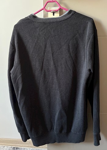 Gri Düğmeli Uzun Kollu Hırka - Görsel 2