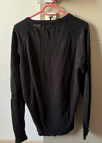 Kadın Siyah Pamuklu Uzun Kollu Kazak - Görsel 2